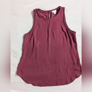 J Crew Women's Sleeveless Top in Burgundy